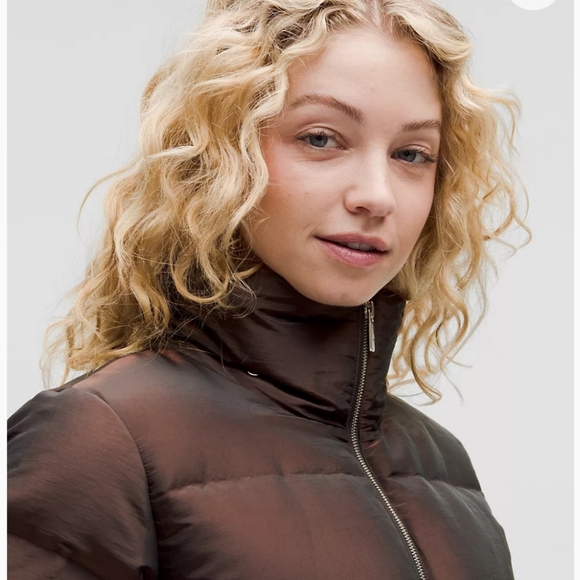 NWT Lululemon Wunder Puff Down Jacket Iridescent Brown Winter Coat Womens Size10 - Picture 8 of 15